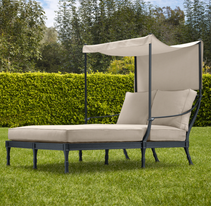Antibes Canopy Daybed Weathered Zinc