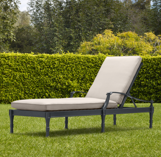 Antibes Chaise Weathered Zinc