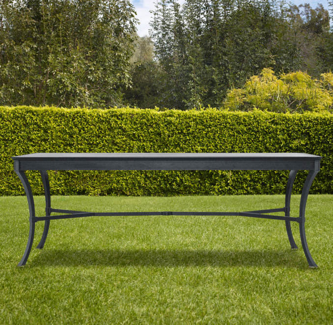 Antibes Rectangular Dining Table Weathered Zinc
