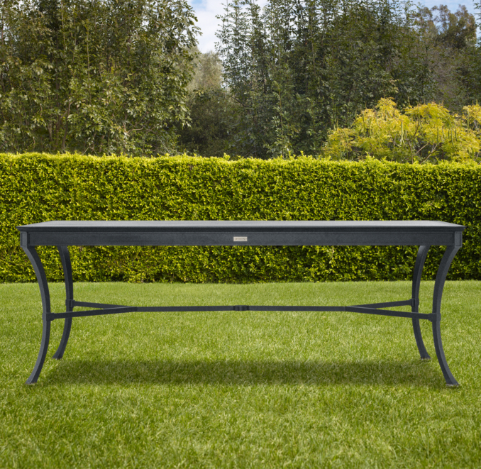 Antibes Rectangular Dining Set Weathered Zinc (Set of Table 2 Armchairs and 4 Side Chairs)
