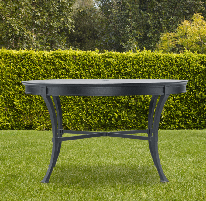 Antibes Round Dining Table Weathered Zinc