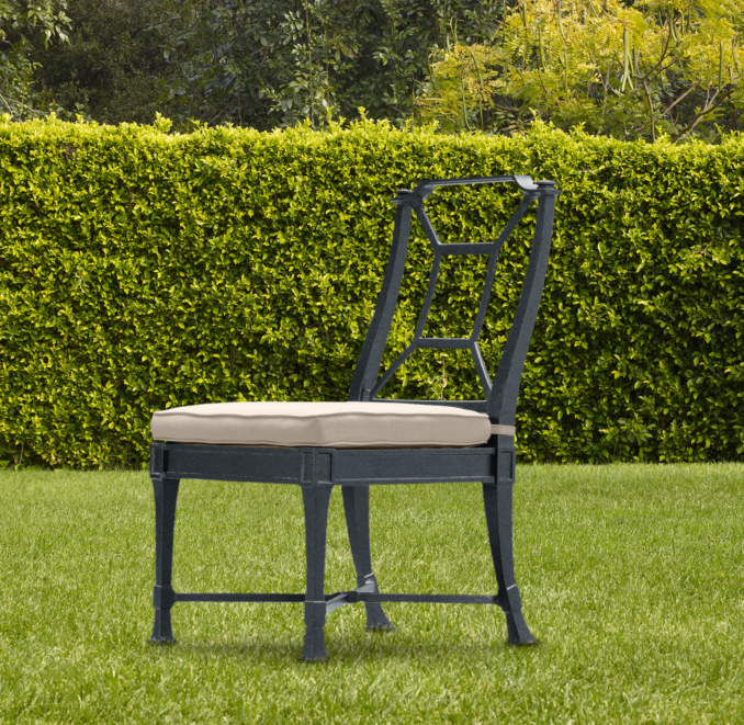 Antibes Side Chair Weathered Zinc