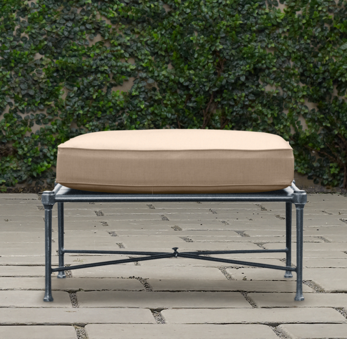 Catalina Ottoman Weathered Zinc