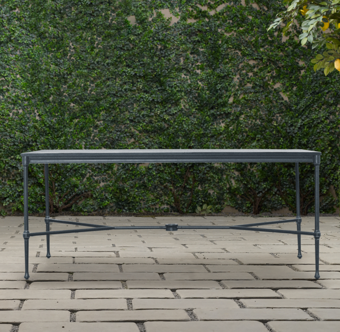 Catalina Rectangular Dining Table Weathered Zinc