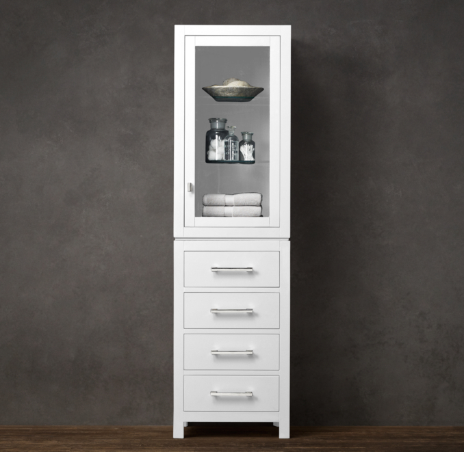 Hutton Glass Door Hutch & Four Drawer Base