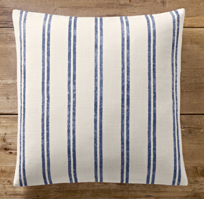 French Ticking Stripe Pillow Cover