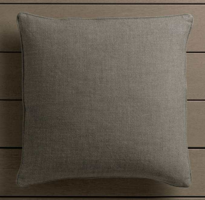 Perennials® Côte d'Azur Textured Linen Weave Pillow Cover Graphite