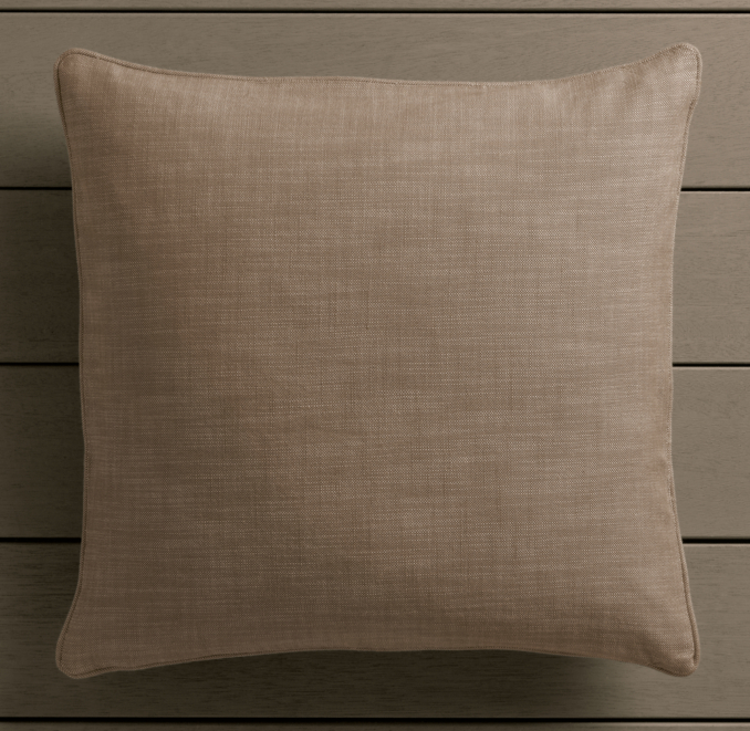 Perennials® Côte d'Azur Textured Linen Weave Pillow Cover Mocha