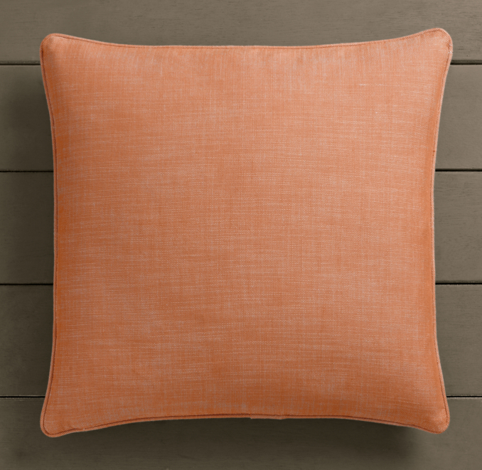 Perennials® Côte d'Azur Textured Linen Weave Pillow Cover Clementine