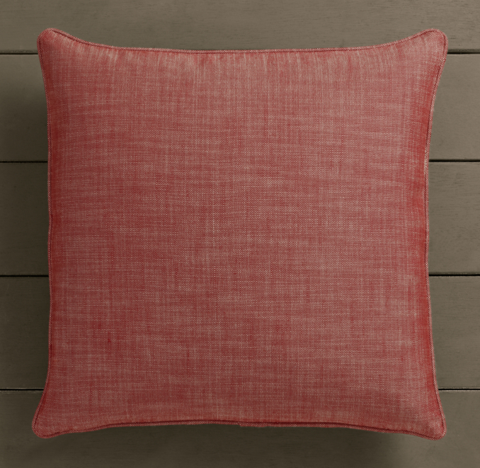 Perennials® Côte d'Azur Textured Linen Weave Pillow Cover Poppy