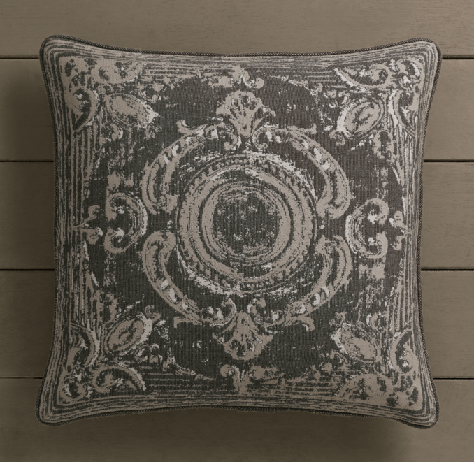 Perennials® Côte d'Azur French Tile Pillow Cover Graphite
