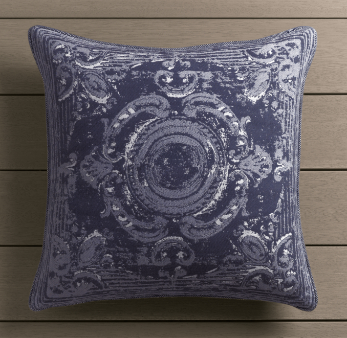 Perennials® Côte d'Azur French Tile Pillow Cover Navy