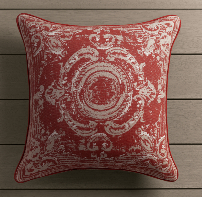 Perennials® Côte d'Azur French Tile Pillow Cover Poppy
