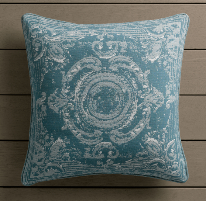Perennials® Côte d'Azur French Tile Pillow Cover Peacock