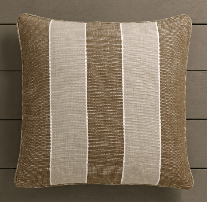 Perennials® Côte d'Azur Stripe Pillow Cover Mocha