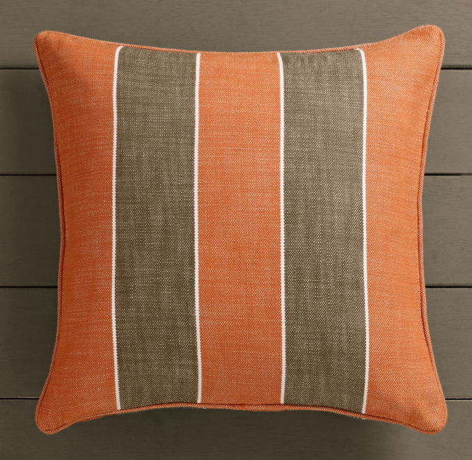Perennials® Côte d'Azur Stripe Pillow Cover Clementine
