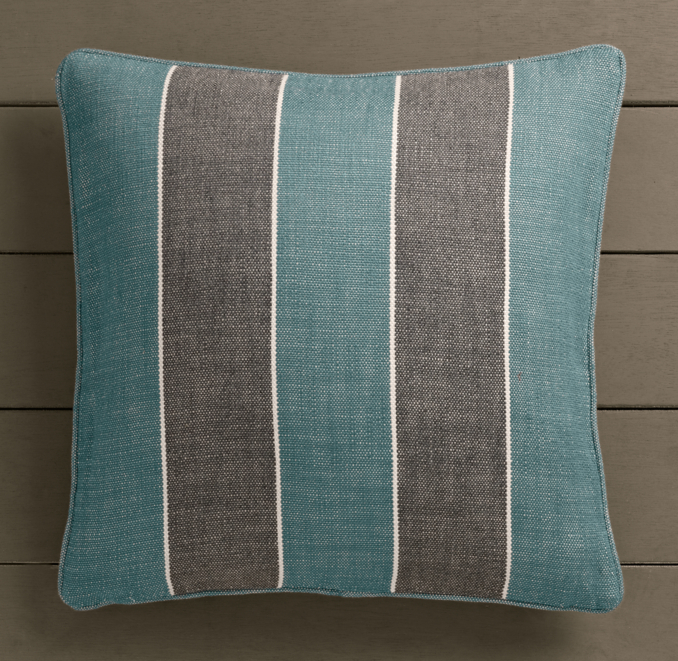 Perennials® Côte d'Azur Stripe Pillow Cover Peacock