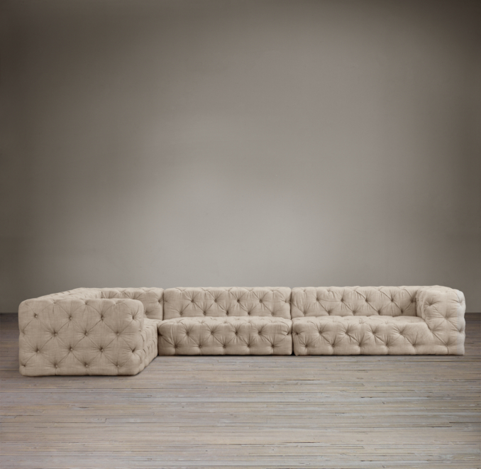 Soho Tufted Upholstered Left-Arm L-Sectional