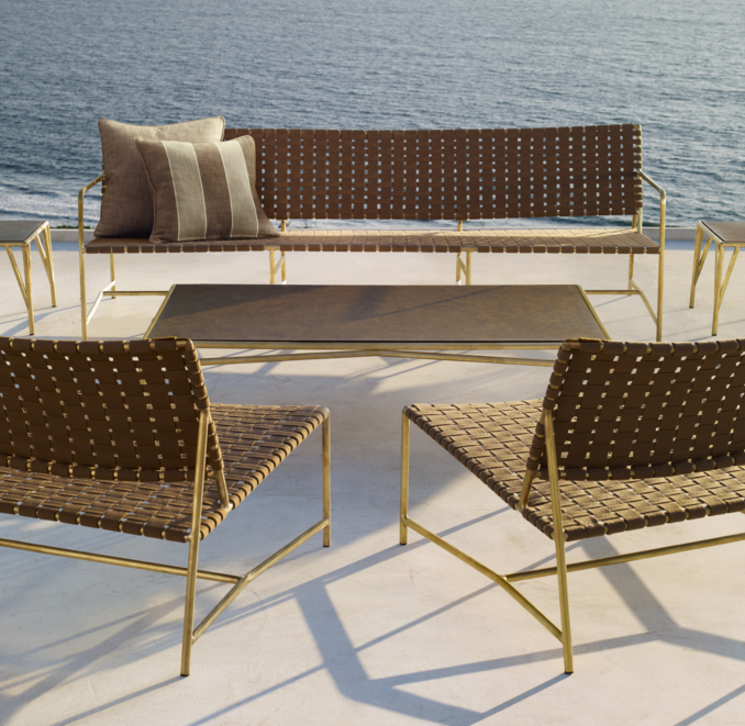 Perennials® Côte d'Azur Stripe Pillow Cover Collection Mocha