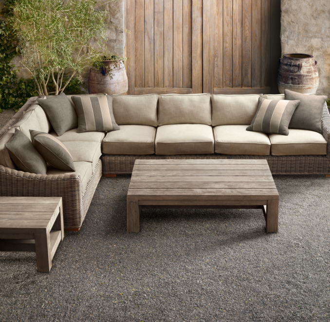 Perennials® Côte d'Azur Stripe Pillow Cover Collection Mocha