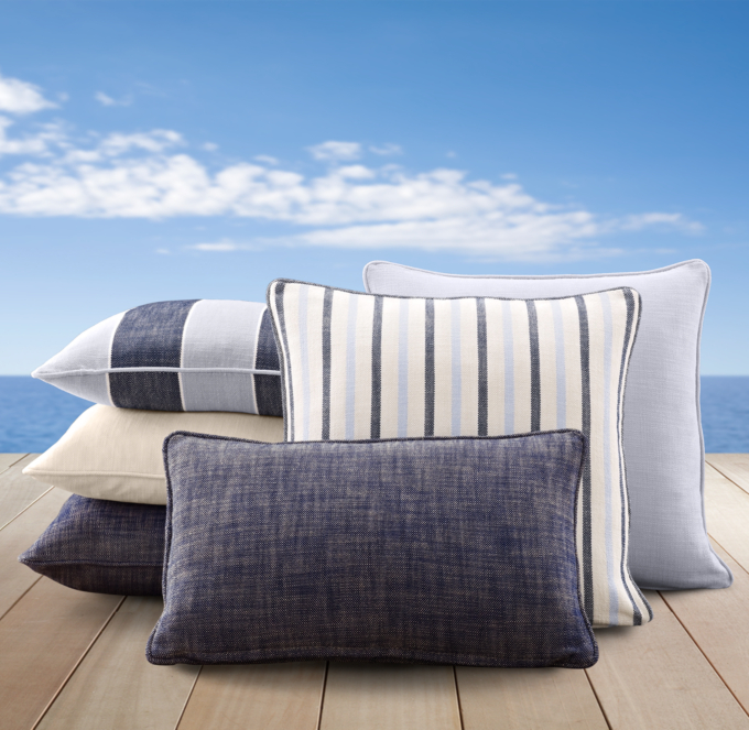 Perennials® Côte d'Azur Stripe Pillow Cover Collection Navy