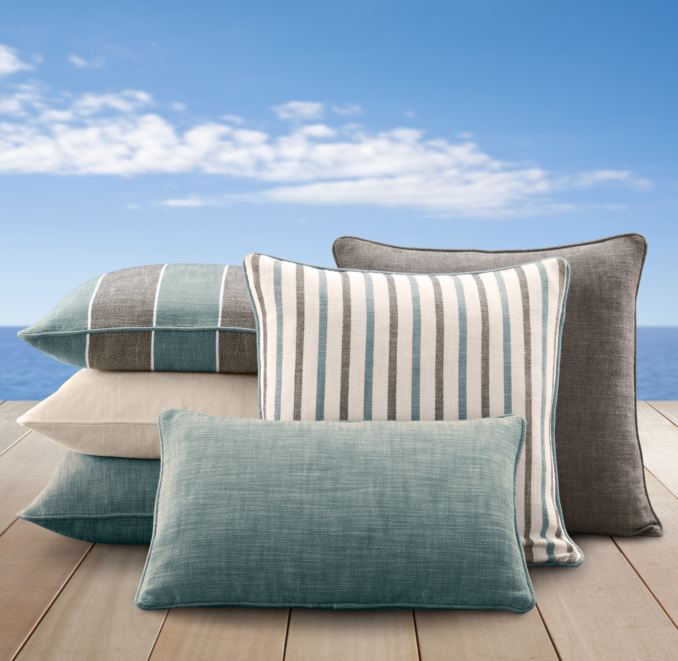 Perennials® Côte d'Azur Stripe Pillow Cover Collection Peacock