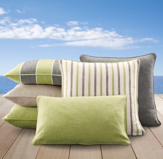 Perennials® Côte d'Azur Stripe Pillow Cover Collection Vert