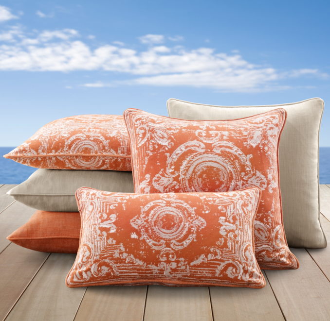 Perennials® Côte d'Azur Tile Pillow Cover Collection Clementine