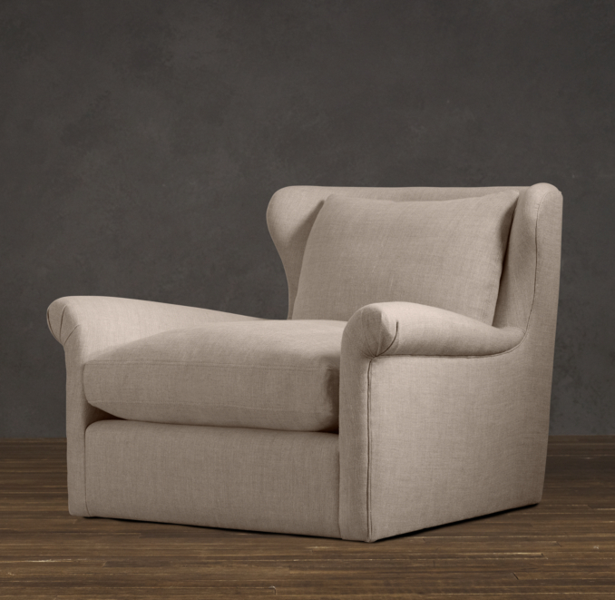 Belgian Wingback Upholstered Swivel Chair