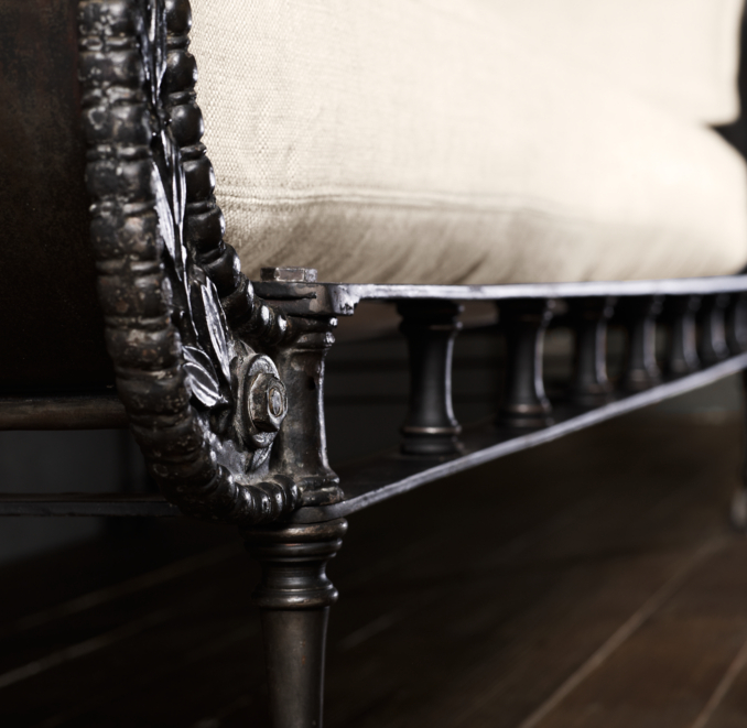 19th C. French Empire Metal Daybed