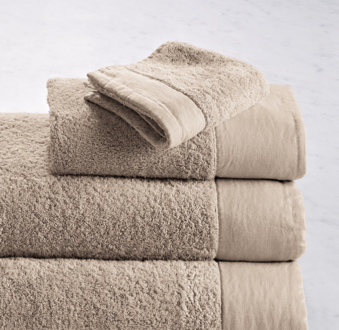 Linen-Bordered 650-Gram Turkish Washcloth