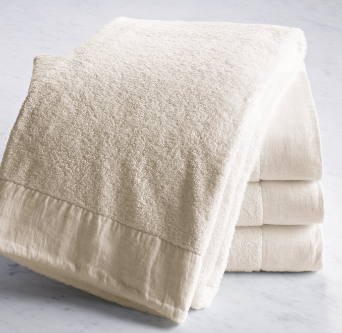 Linen-Bordered 650-Gram Turkish Bath Towel