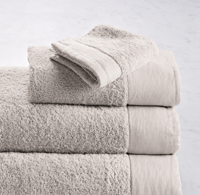 Linen-Bordered 650-Gram Turkish Washcloth