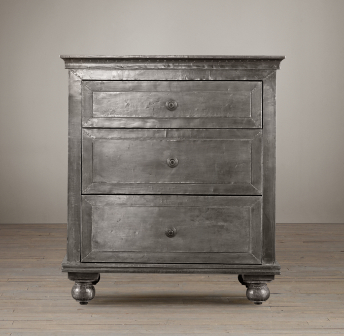 Zinc Closed Nightstand