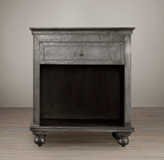 22" Zinc Open Nightstand