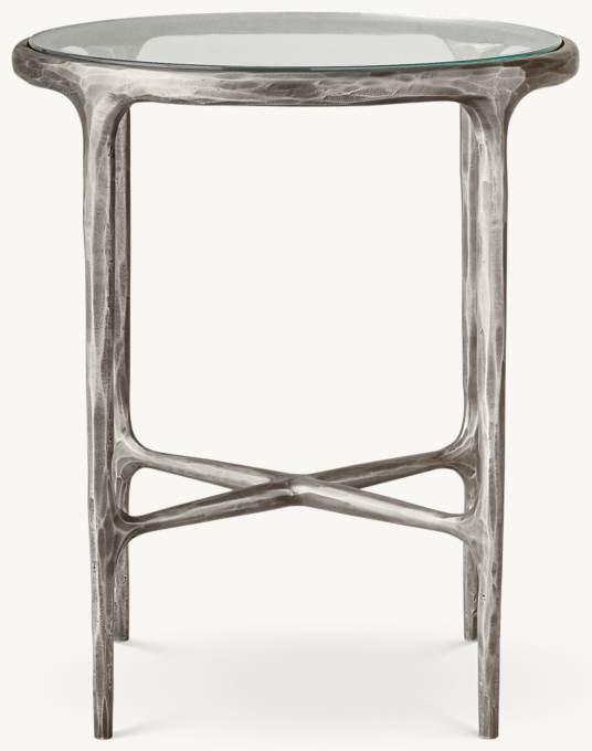 18&#34; side table shown in Forged Pewter.