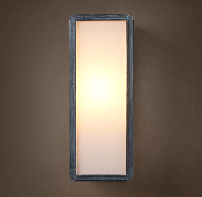 Union Filament Narrow Sconce Milk Glass