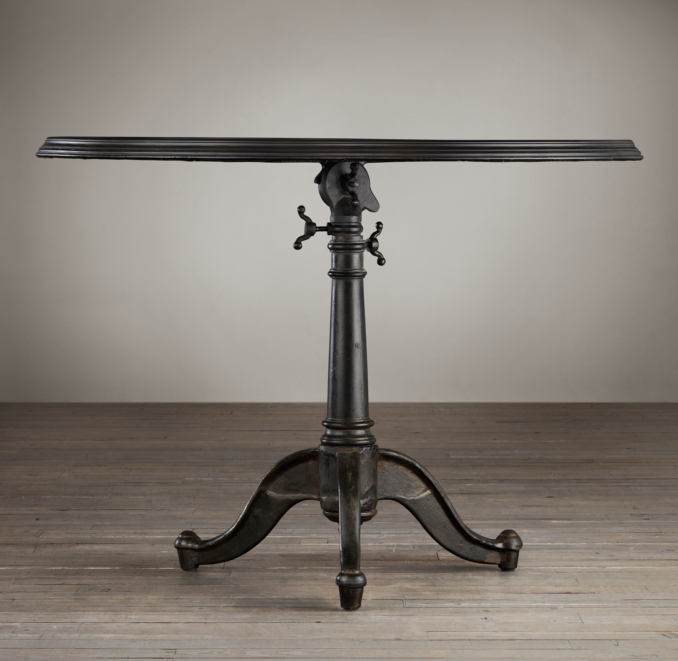 18th C. French TiltTop 40" Brasserie Table
