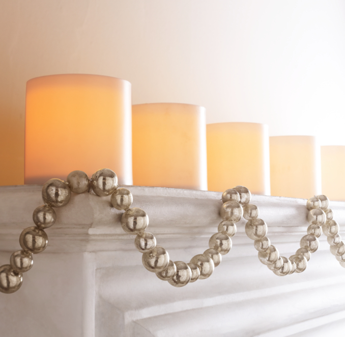 Large Beaded Garland - Silver