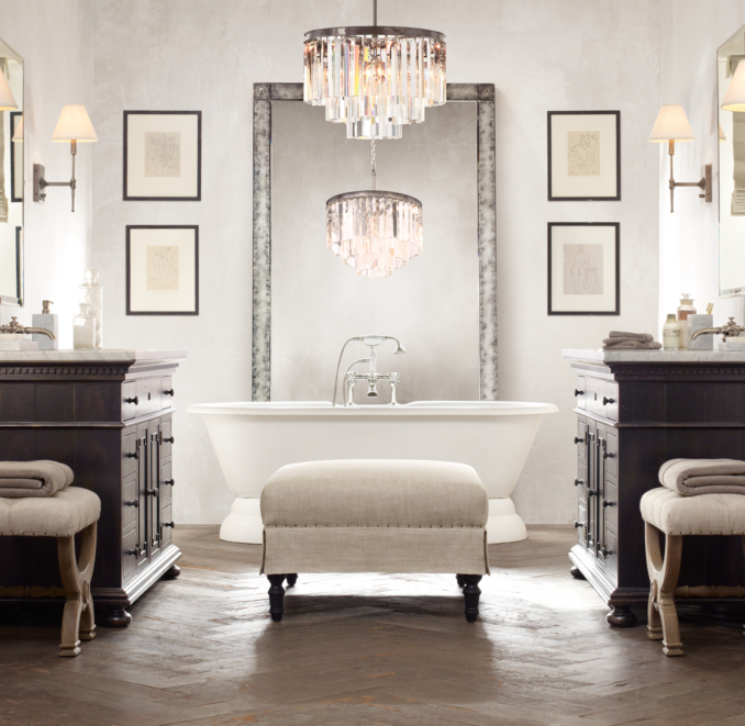 St. James Double Vanity Sink Base