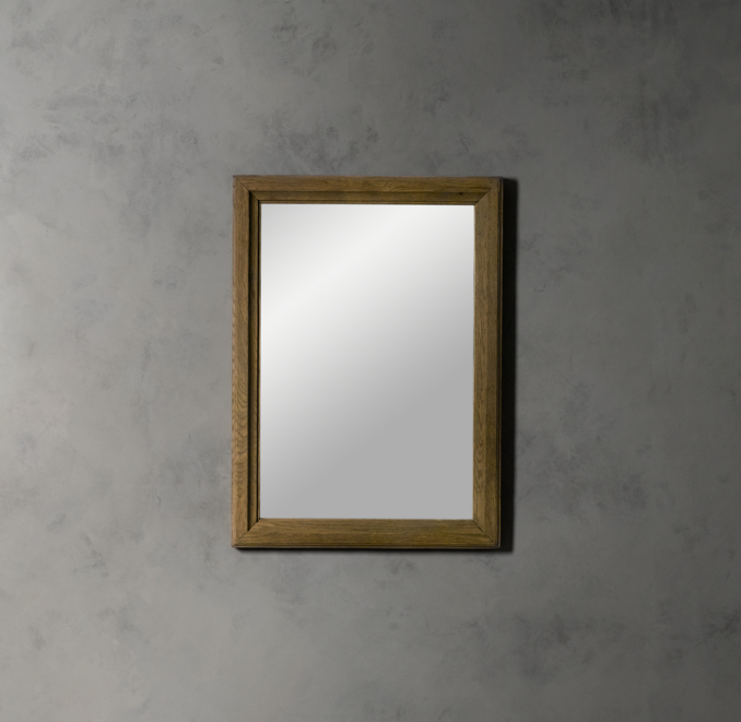 Weathered Oak Rectangular Mirror