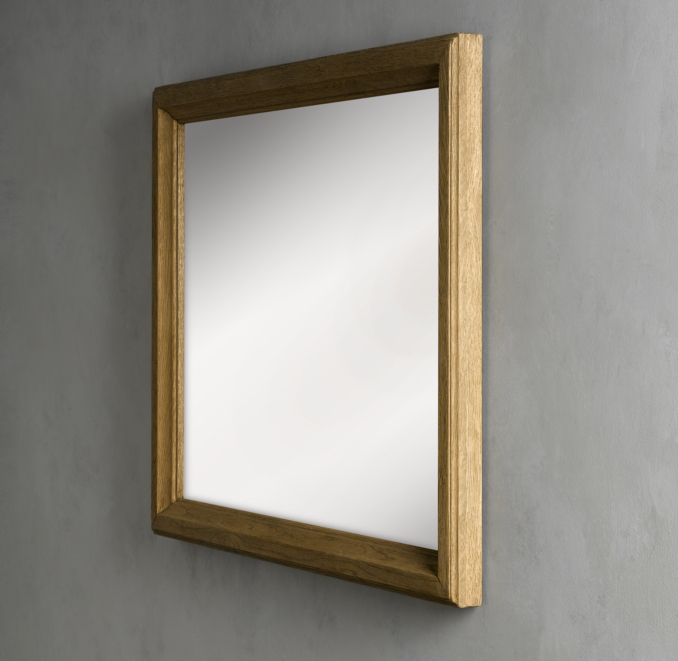 Weathered Oak Rectangular Mirror