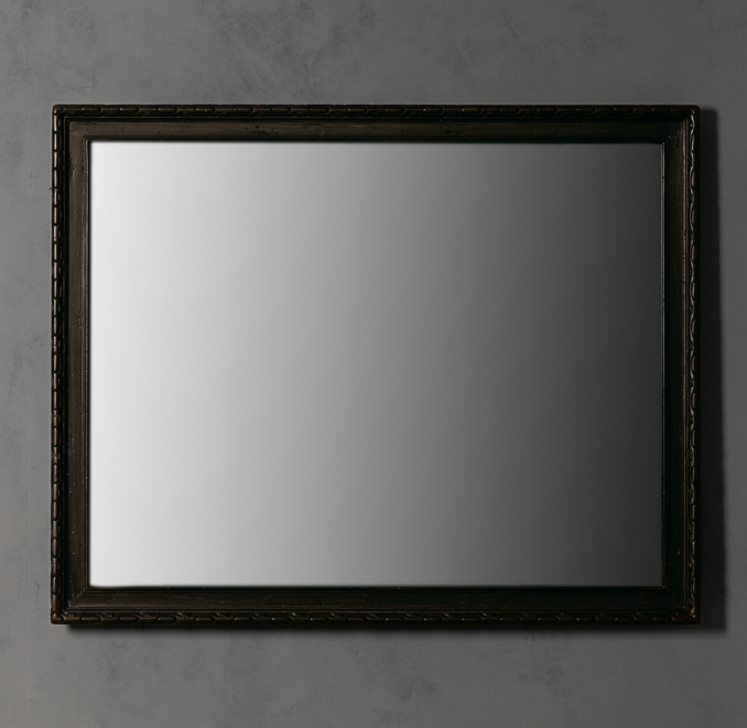 French Empire Mirror Antiqued Black