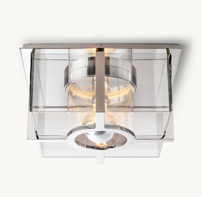 Shown in Polished Chrome with clear glass shade.