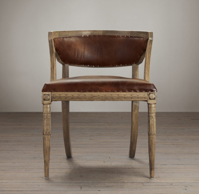 Swedish Demi-Lune Chair Leather