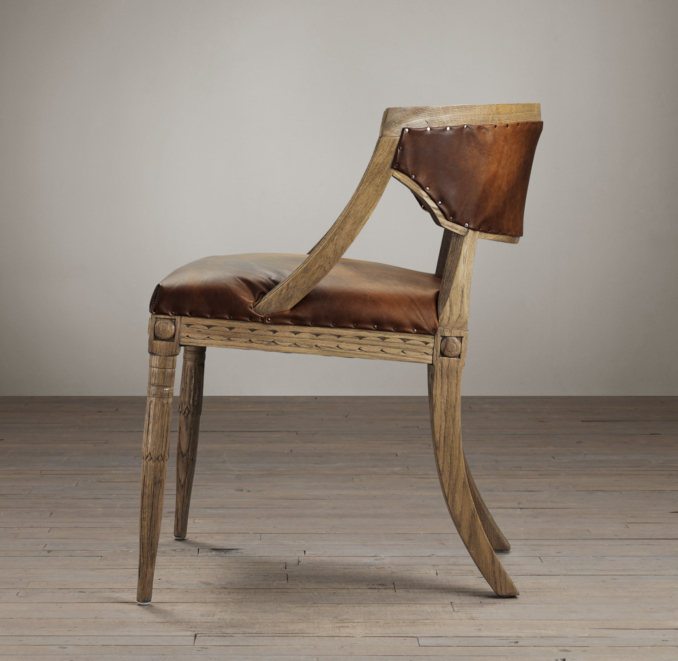 Swedish Demi-Lune Chair Leather
