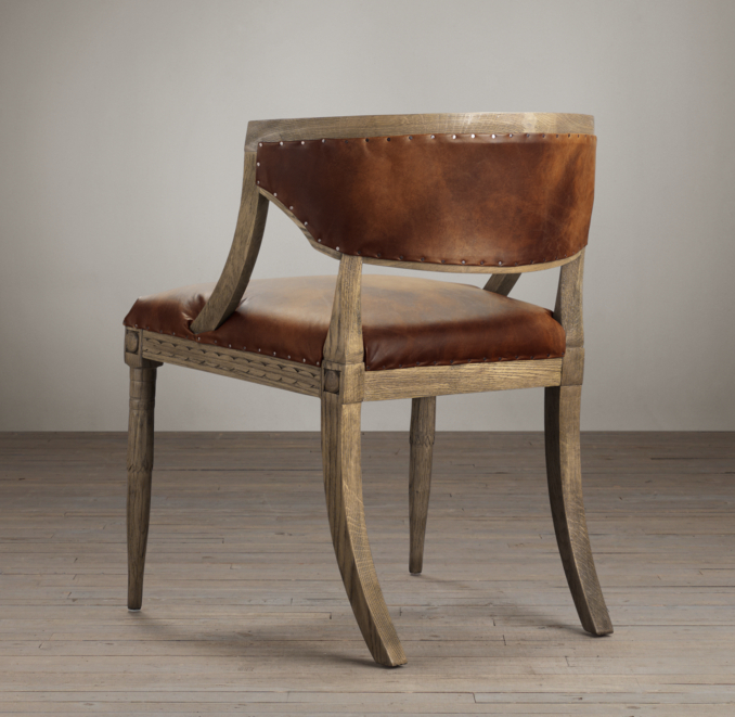Swedish Demi-Lune Chair Leather