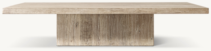 Rectangular table shown in Reclaimed Bleached Oak.