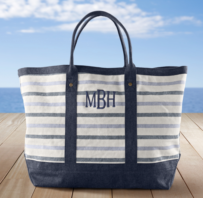 Côte d'Azur Beach Tote Collection Navy