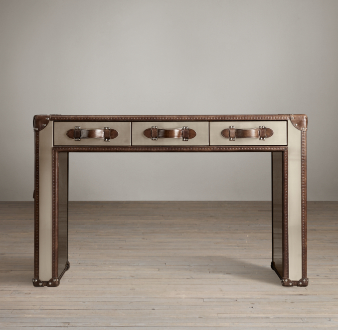 49" Mayfair Stainless Steel Trunk Desk